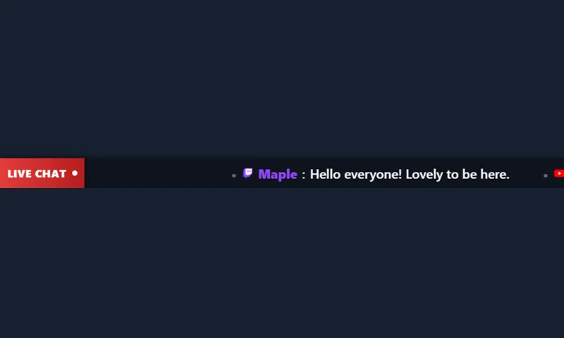 News Ticker overlay with sample messages
