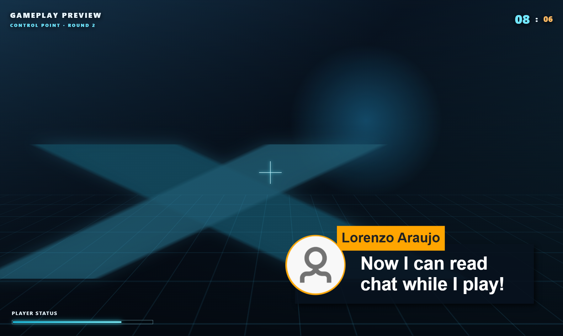 Social Stream Ninja featured chat message positioned over a simulated gameplay scene