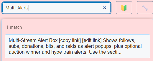 Open the Multi-Stream Alert Box settings.