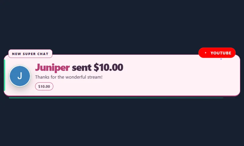 Pastel Pop overlay with sample messages