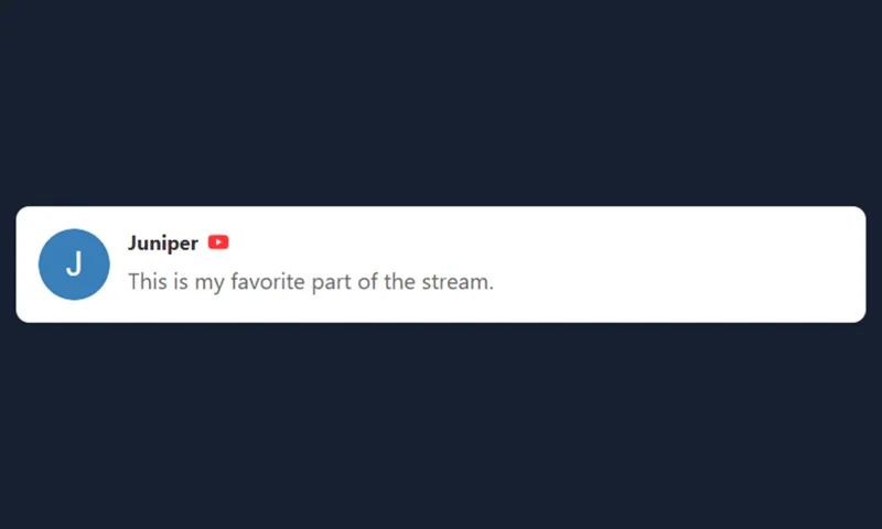 Minimal Clean overlay with sample messages